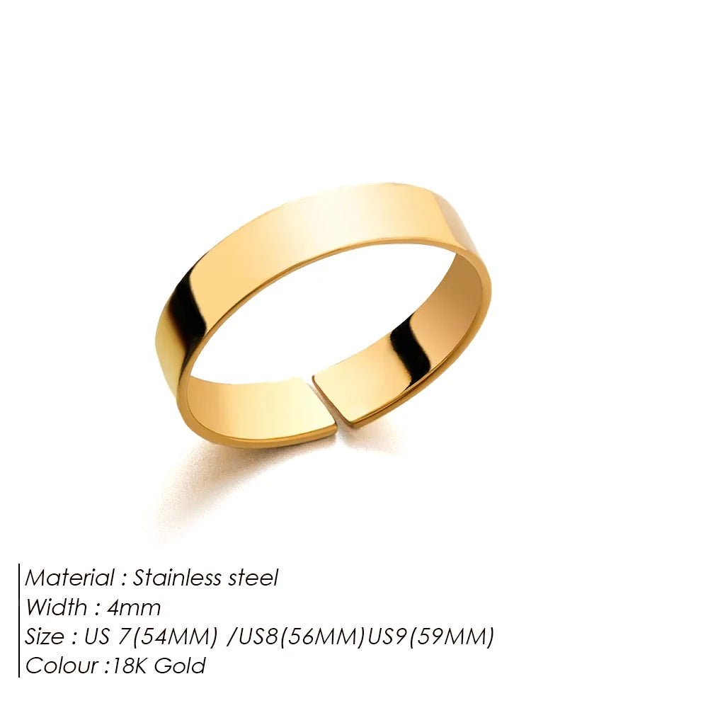 eManco European And American Punk Trend Minimal Unisize Ring Stainless Steel Platinum Fashion Accessories Wholesale Direct Sales
