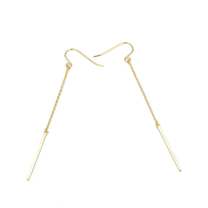 e-Manco Trendy Long Earrings for Women Korean Drop Dangle Earrings Minimalist Fish Hoop Earrings Fashion Jewelry