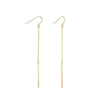 e-Manco Trendy Long Earrings for Women Korean Drop Dangle Earrings Minimalist Fish Hoop Earrings Fashion Jewelry