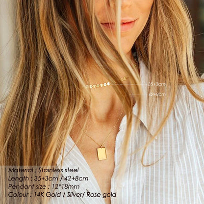 e-Manco Trendy Multi Layered Stainless Steel Necklace Women Dainty Imitation Pearls Choker Necklace for Women