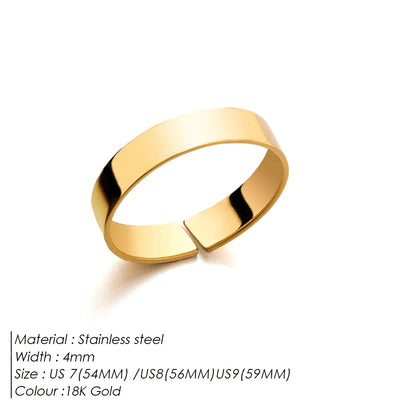 eManco European And American Punk Trend Minimal Unisize Ring Stainless Steel Platinum Fashion Accessories Wholesale Direct Sales