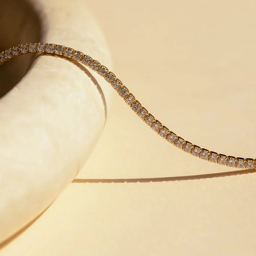 eManco Fashion Crystal High Quality Stainless Steel Gold Plated Necklace Ladies Charming Accessories Gifts Wholesale
