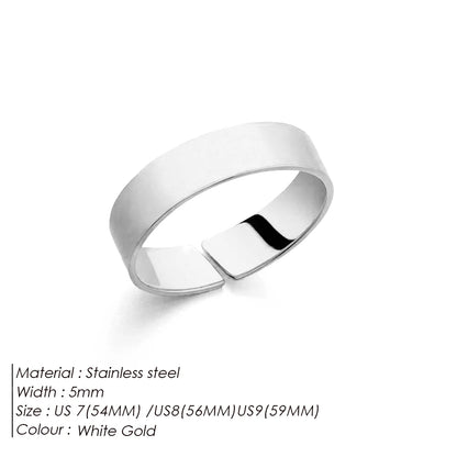 eManco European And American Punk Trend Minimal Unisize Ring Stainless Steel Platinum Fashion Accessories Wholesale Direct Sales