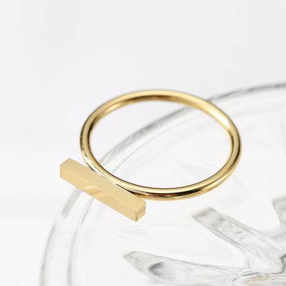 e-Manco Minimaliset Punk Stainless Steel Rings for Women Rose Gold Color Dainty Pinky Ring Stackable Midi Rings Jewellery